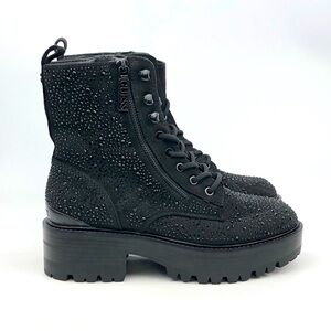 Guess Fearnea Bootie Women’s 7M Lightly Padded Footbed 2” stacked block #548475